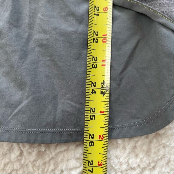 Lululemon Layered Long Sleeve Tee Size 8 Heathered Slate Almost Pear Blouse - Picture 11 of 13